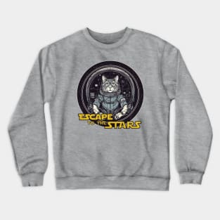 Space cat | Cyberpunk cat pilot Crewneck Sweatshirt